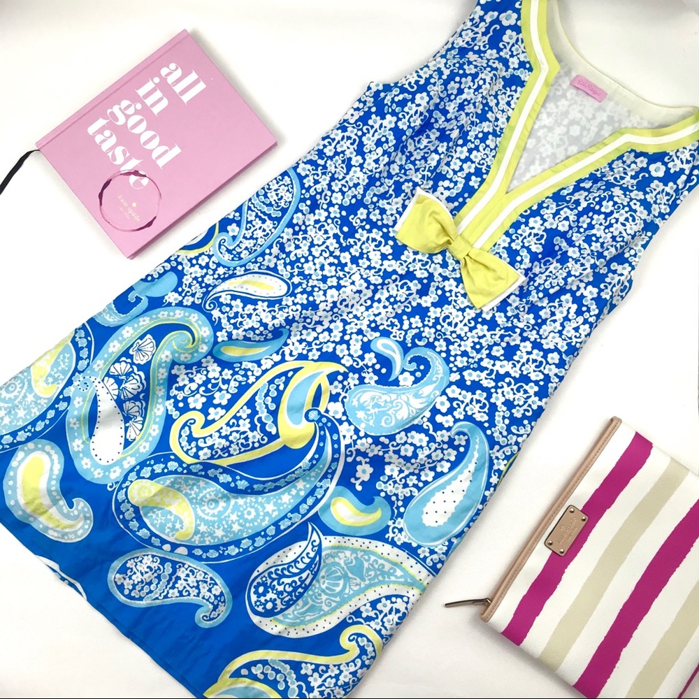 Lilly Pulitzer Reecey Dress Knotty Blue Whirlpool - Picture 2 of 8